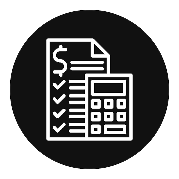 Imagen vectorial del icono del presupuesto Se puede utilizar para la estación de esquí