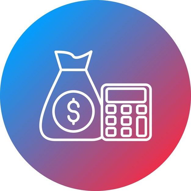 Imagen vectorial del icono del presupuesto Se puede utilizar para ventas
