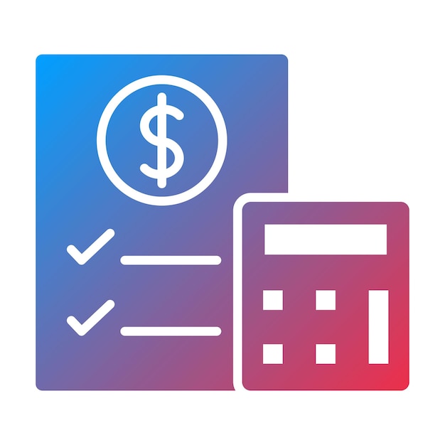 Imagen vectorial del icono del presupuesto Se puede utilizar para la vida familiar