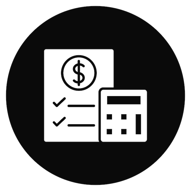 Imagen vectorial del icono del presupuesto Se puede utilizar para la vida familiar