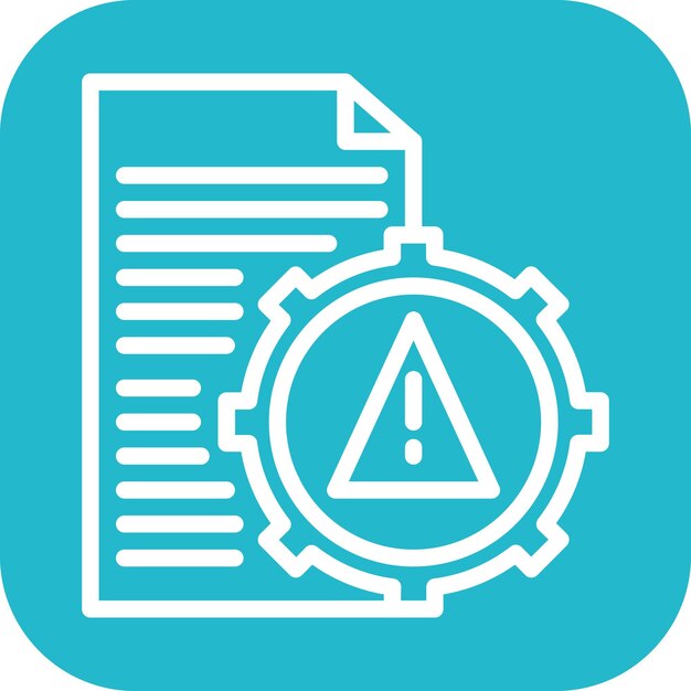 Imagen vectorial del icono de prevención de riesgos Puede utilizarse para la gestión de riesgos