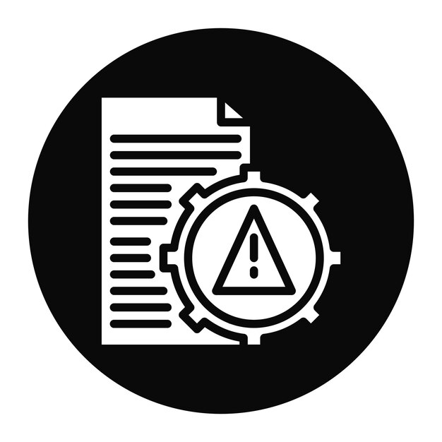 Imagen vectorial del icono de prevención de riesgos Puede utilizarse para la gestión de riesgos