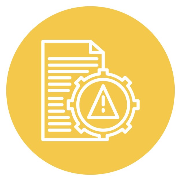 Imagen vectorial del icono de prevención de riesgos Puede utilizarse para la gestión de riesgos