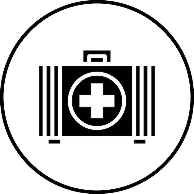 Imagen vectorial del icono de primeros auxilios Puede utilizarse para la gestión de riesgos