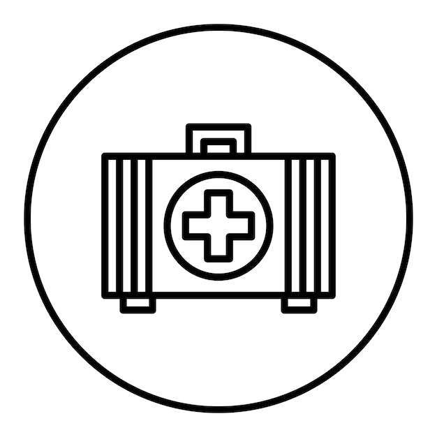 Imagen vectorial del icono de primeros auxilios Puede utilizarse para la gestión de riesgos