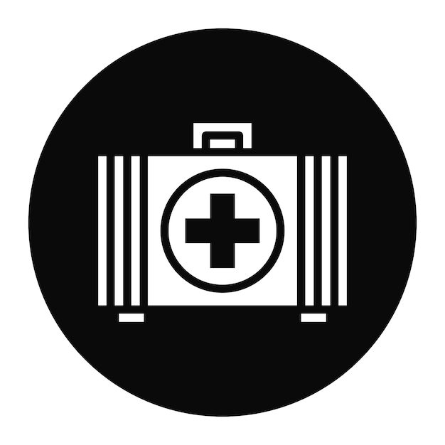 Imagen vectorial del icono de primeros auxilios Puede utilizarse para la gestión de riesgos