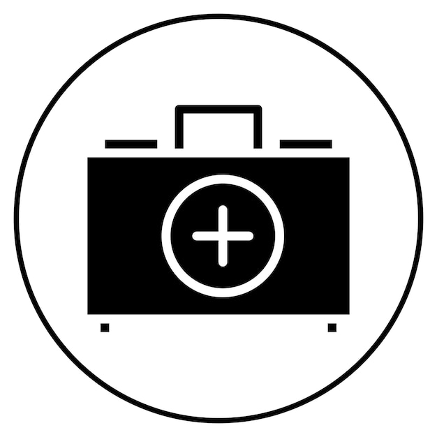 Imagen vectorial del icono de primeros auxilios Puede utilizarse para la guardería