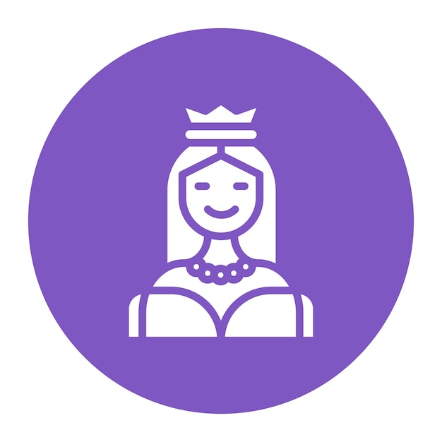 Vector la imagen vectorial del icono de la princesa se puede usar para fairytale