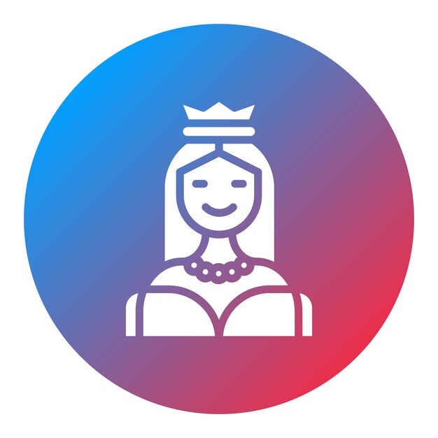 Vector la imagen vectorial del icono de la princesa se puede usar para fairytale