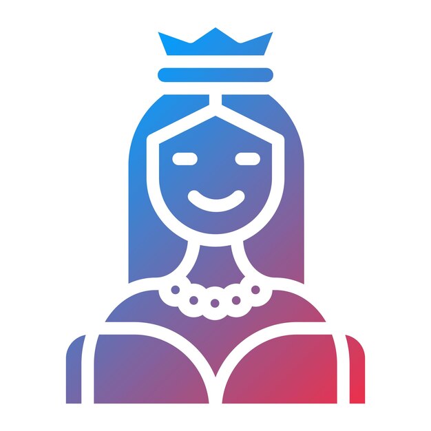 Vector la imagen vectorial del icono de la princesa se puede usar para fairytale