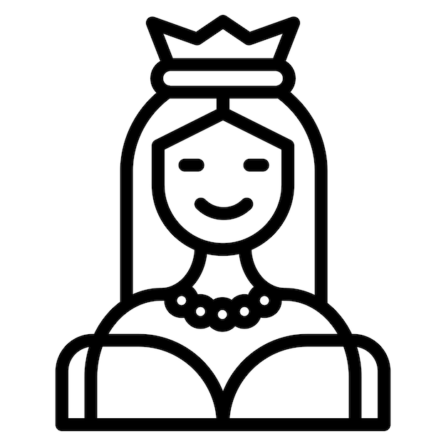 La imagen vectorial del icono de la princesa se puede usar para Fairytale