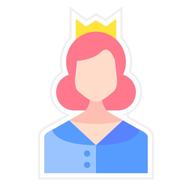 La imagen vectorial del icono de la princesa se puede usar para Medieval