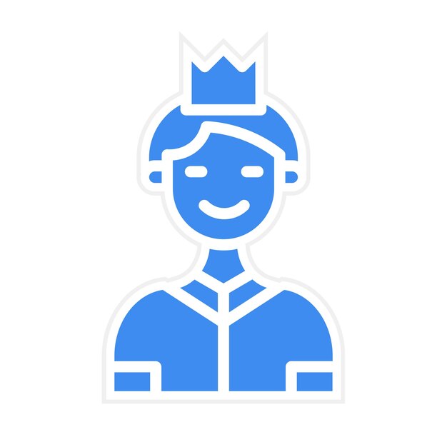 La imagen vectorial del icono del príncipe se puede usar para Fairytale