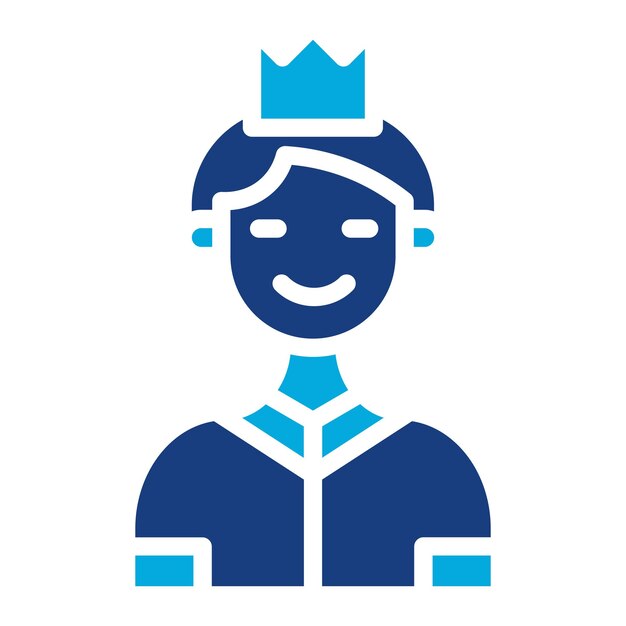 La imagen vectorial del icono del príncipe se puede usar para Fairytale