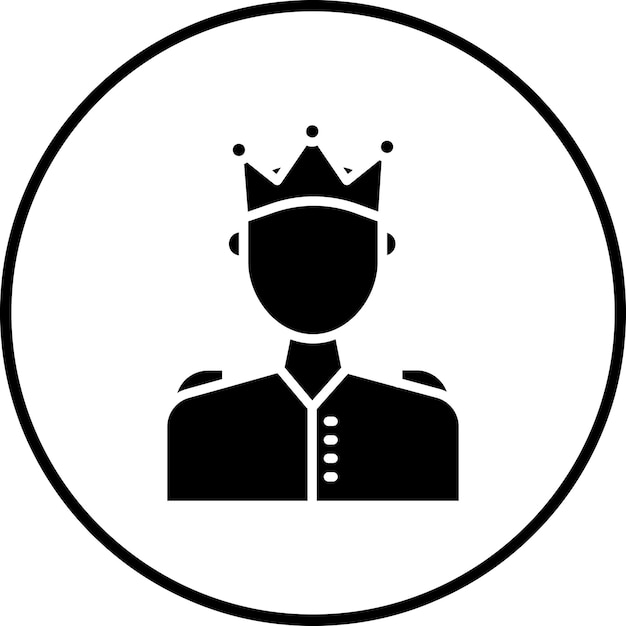 La imagen vectorial del icono del príncipe se puede utilizar para los humanos