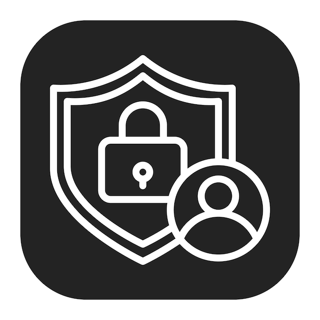 Imagen vectorial del icono de privacidad de la cuenta Se puede utilizar para el pago seguro