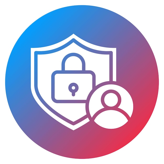 Imagen vectorial del icono de privacidad de la cuenta Se puede utilizar para el pago seguro