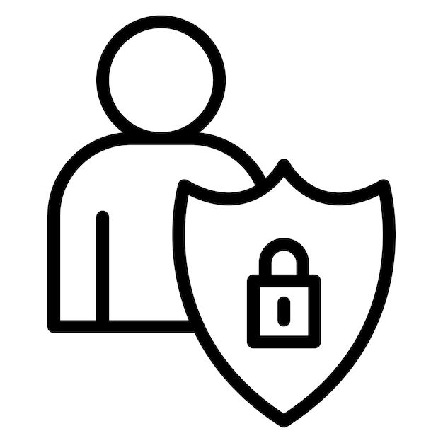 Imagen vectorial del icono de privacidad del usuario Se puede utilizar para la banca