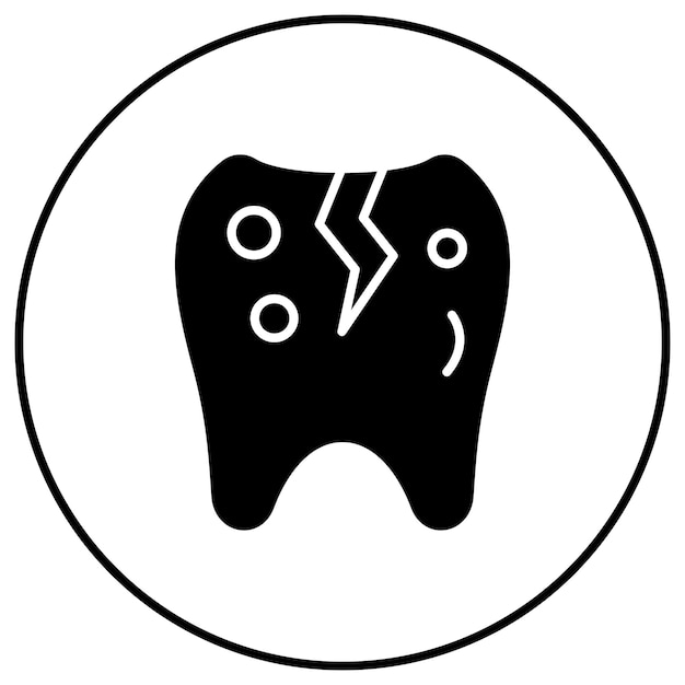 Imagen vectorial del icono del problema del diente Se puede utilizar para el cuidado dental