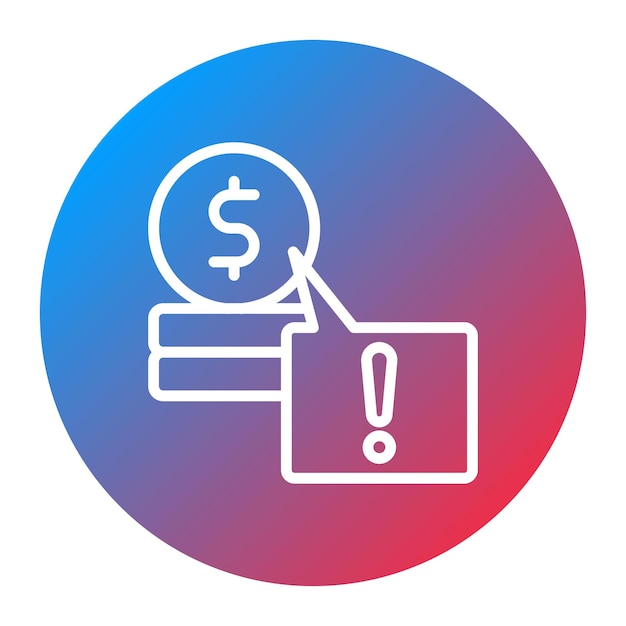 Imagen vectorial del icono del problema Se puede utilizar para la interrupción del negocio