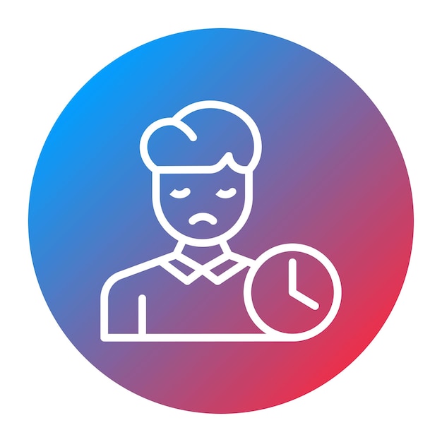 Imagen vectorial del icono de problemas del sueño Se puede usar para el TDAH