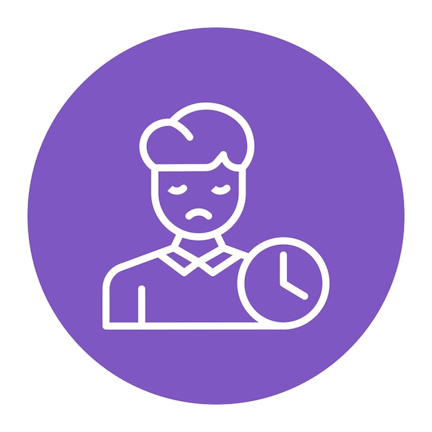 Imagen vectorial del icono de problemas del sueño Se puede usar para el TDAH