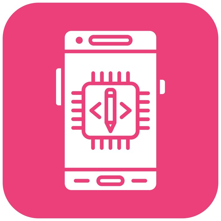 Vector imagen vectorial del icono de los procesadores posteriores se puede utilizar para el desarrollo de aplicaciones móviles