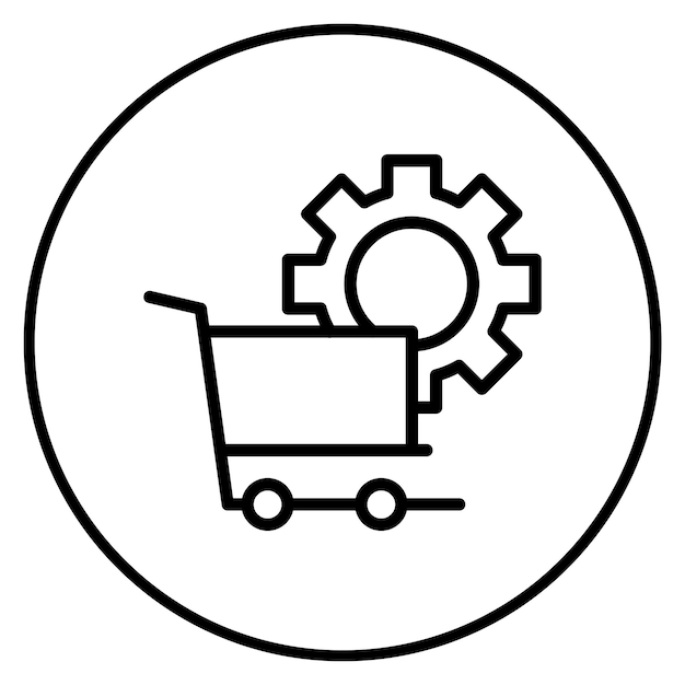 Imagen vectorial del ícono de procesamiento de pedidos Puede utilizarse para el cumplimiento de pedidos