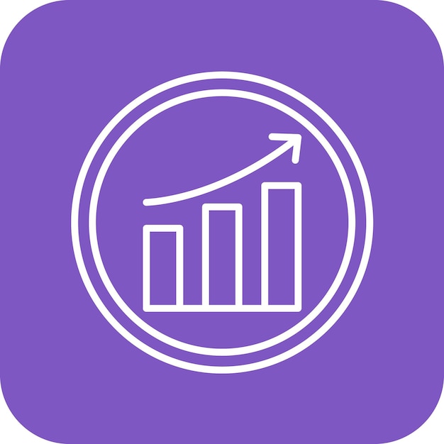 Imagen vectorial del icono del proceso de círculo creciente Se puede utilizar para la infografía