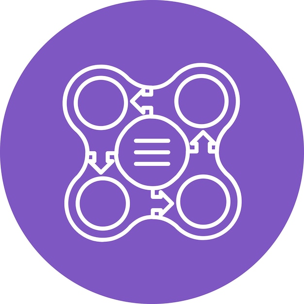 La imagen vectorial del ícono del proceso de flexión circular se puede utilizar para la infografía