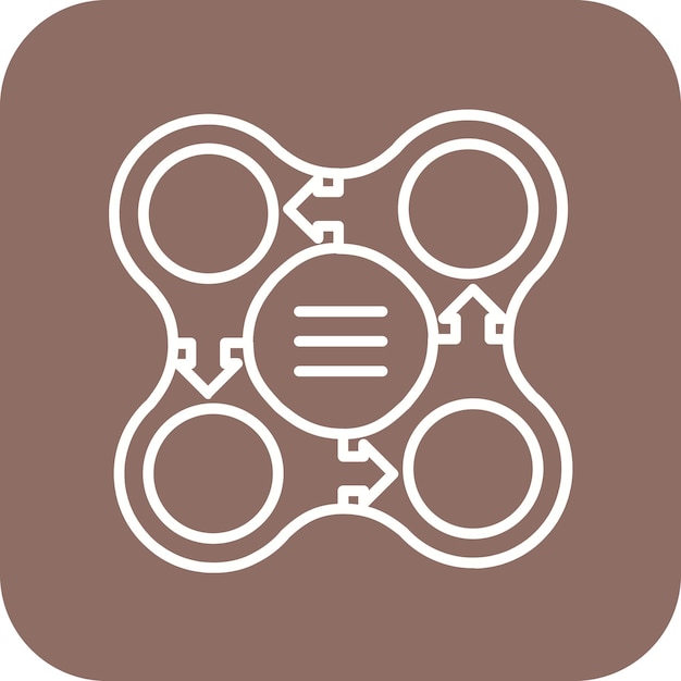 La imagen vectorial del ícono del proceso de flexión circular se puede utilizar para la infografía