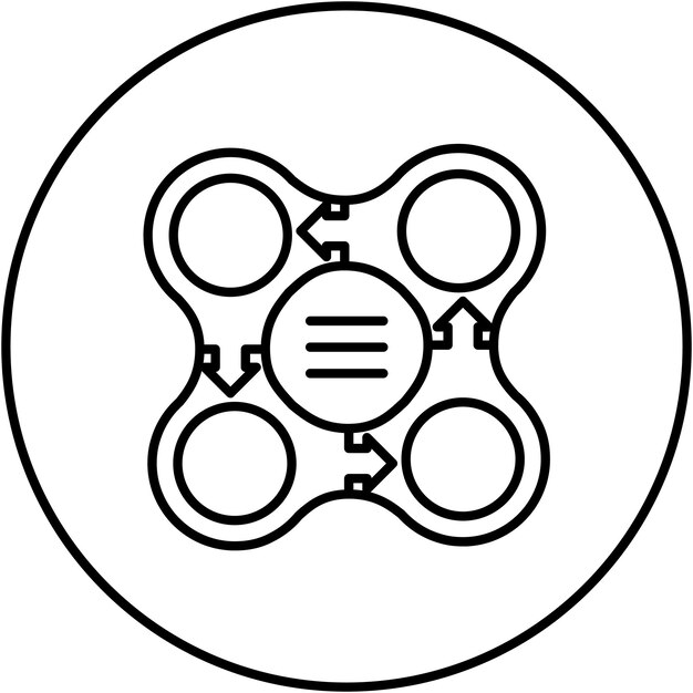 La imagen vectorial del ícono del proceso de flexión circular se puede utilizar para la infografía
