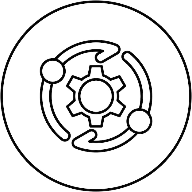 Imagen vectorial del icono del proceso Se puede utilizar para la Agencia de Medios Sociales