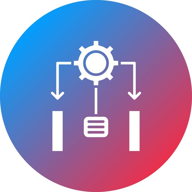 Imagen vectorial del icono del proceso Se puede utilizar para la productividad