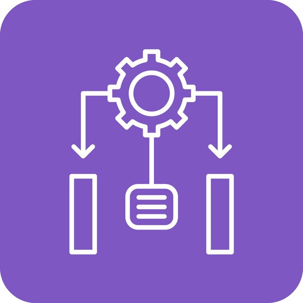 Imagen vectorial del icono del proceso Se puede utilizar para la productividad