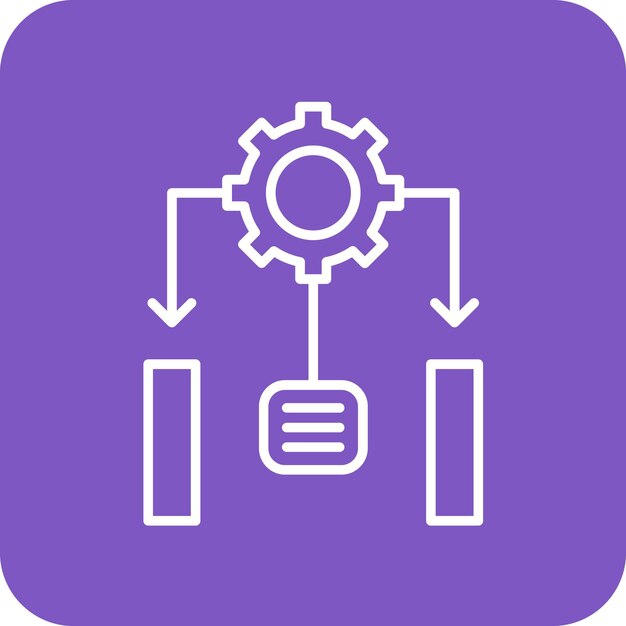 Imagen vectorial del icono del proceso Se puede utilizar para la productividad