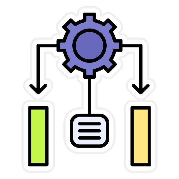 Vector imagen vectorial del icono del proceso se puede utilizar para la productividad