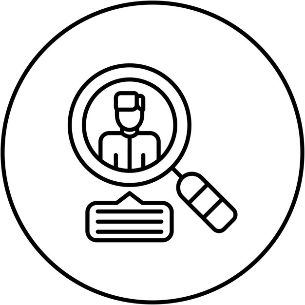 Imagen vectorial del icono del proceso de reclutamiento Se puede utilizar para la agencia de reclutamiento
