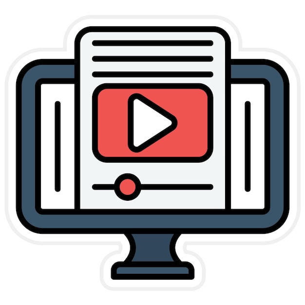 Imagen vectorial de icono de producción de contenido Se puede utilizar para la Agencia de Medios Sociales