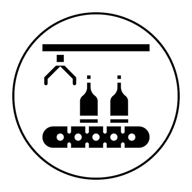 Imagen vectorial de icono de producción en masa Se puede utilizar para la producción en masa