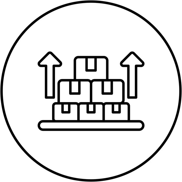 Imagen vectorial del icono de producción Puede utilizarse para Factory