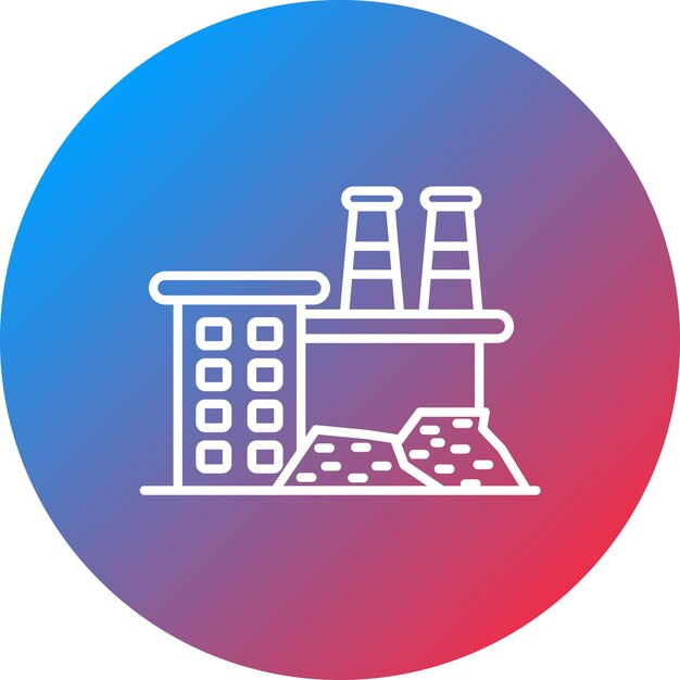 Imagen vectorial del icono de producción de residuos individual Se puede utilizar para una vida sostenible