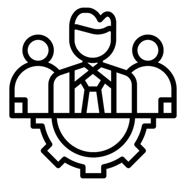 Imagen vectorial del icono de productividad del empleado Se puede utilizar para la gestión del personal