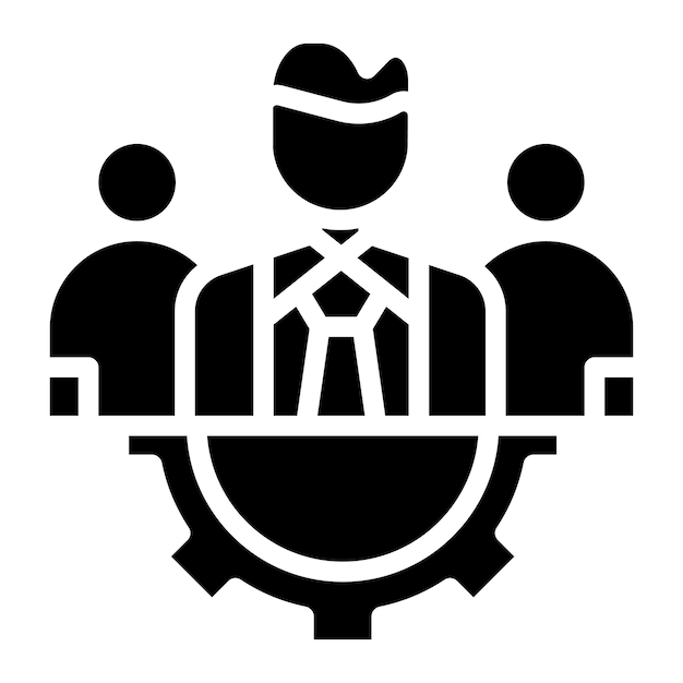 Imagen vectorial del icono de productividad del empleado Se puede utilizar para la gestión del personal