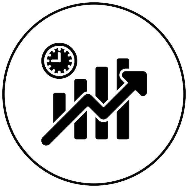 Imagen vectorial del icono de productividad Se puede utilizar para Digital Nomad