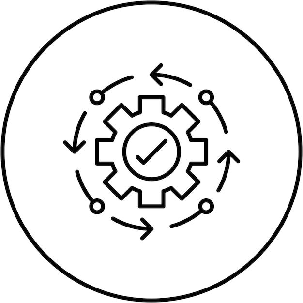 Imagen vectorial del icono de productividad Se puede utilizar para No Código