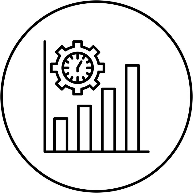 Imagen vectorial del icono de productividad Se puede utilizar para la productividad