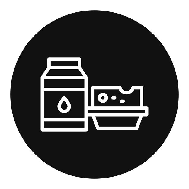 Imagen vectorial del icono del producto lácteo Se puede utilizar para el supermercado