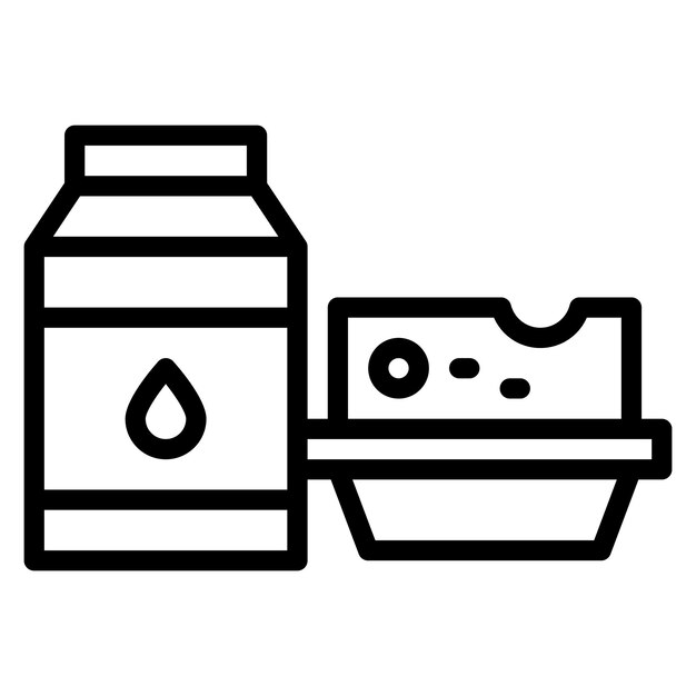 Imagen vectorial del icono del producto lácteo Se puede utilizar para el supermercado