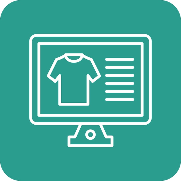 Imagen vectorial de icono de producto en línea Se puede utilizar para el comercio electrónico